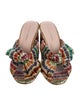 Loeffler Randall Colorblock Pattern Bow Accents Slides