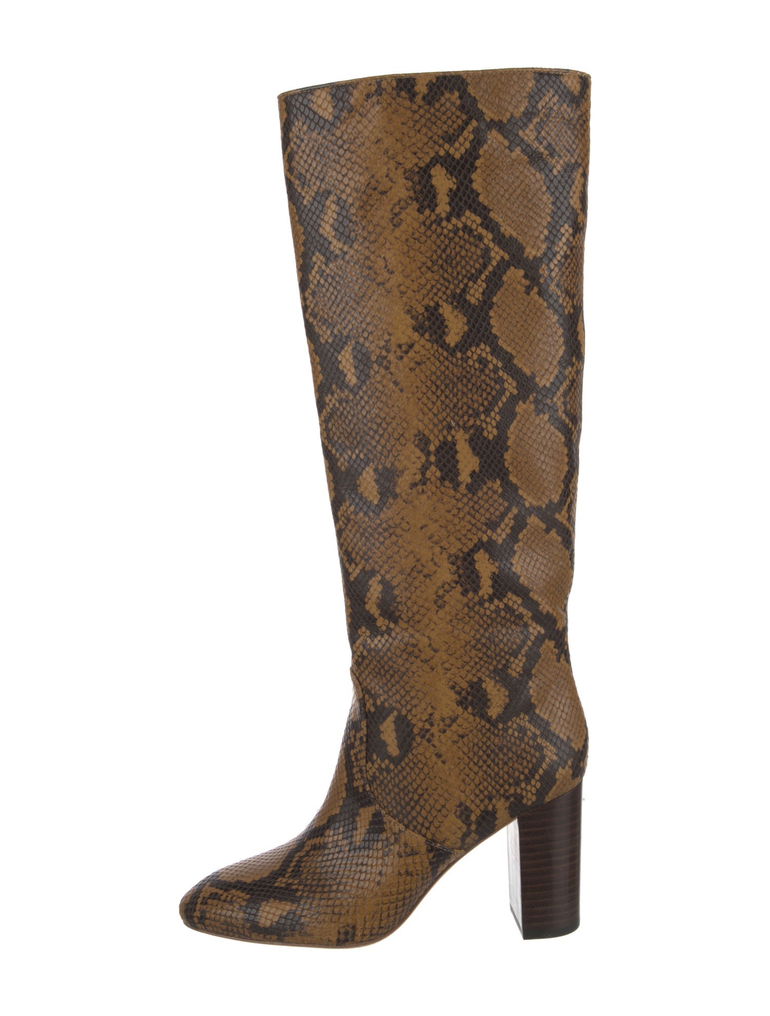 Loeffler Randall Leather Animal Print Boots