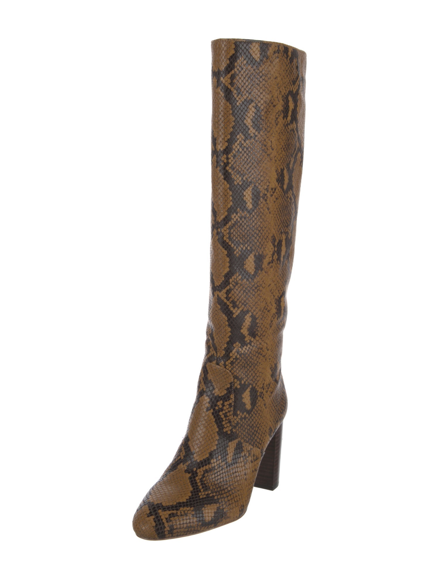 Loeffler Randall Leather Animal Print Boots