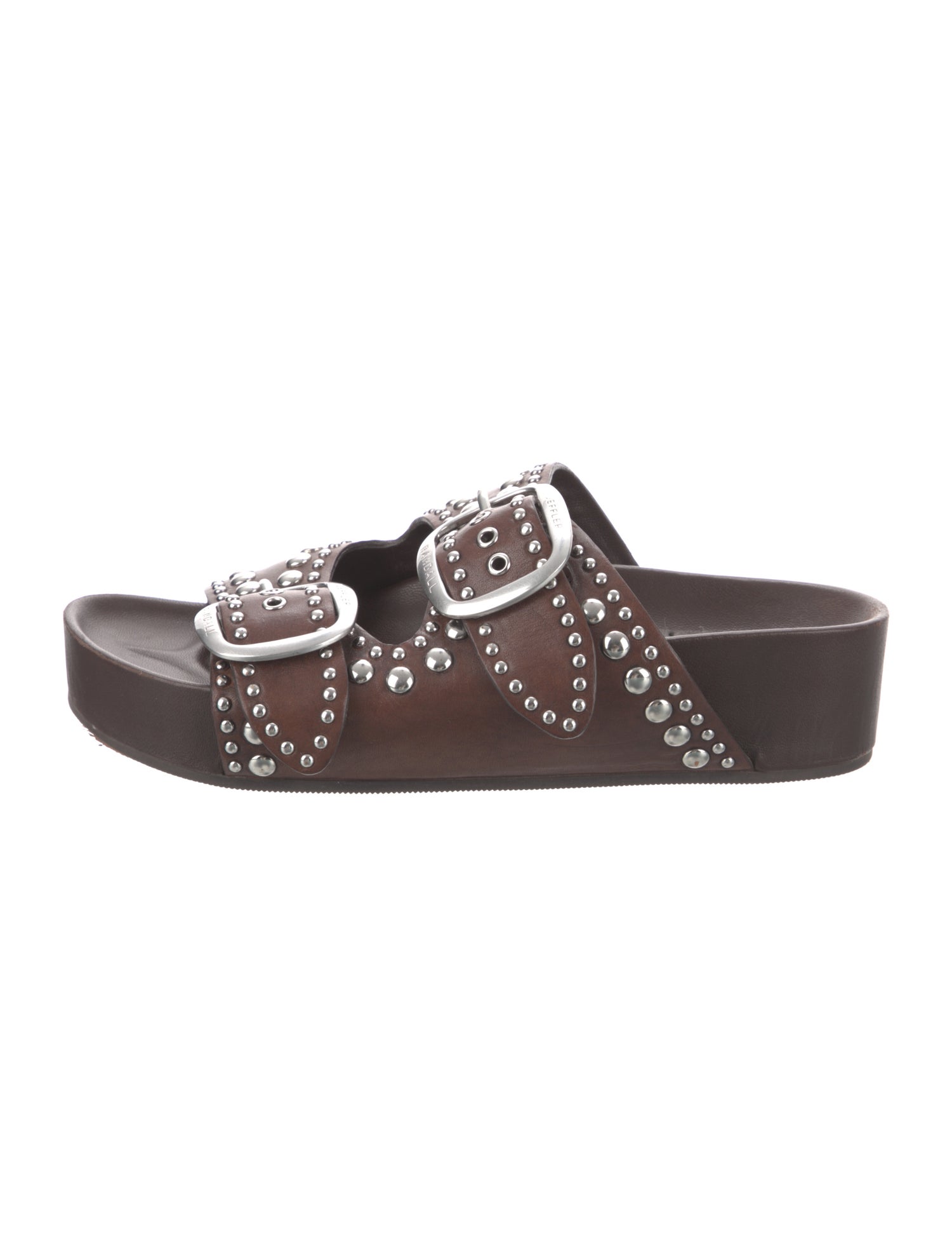 Loeffler Randall Suede Studded Accents Slides
