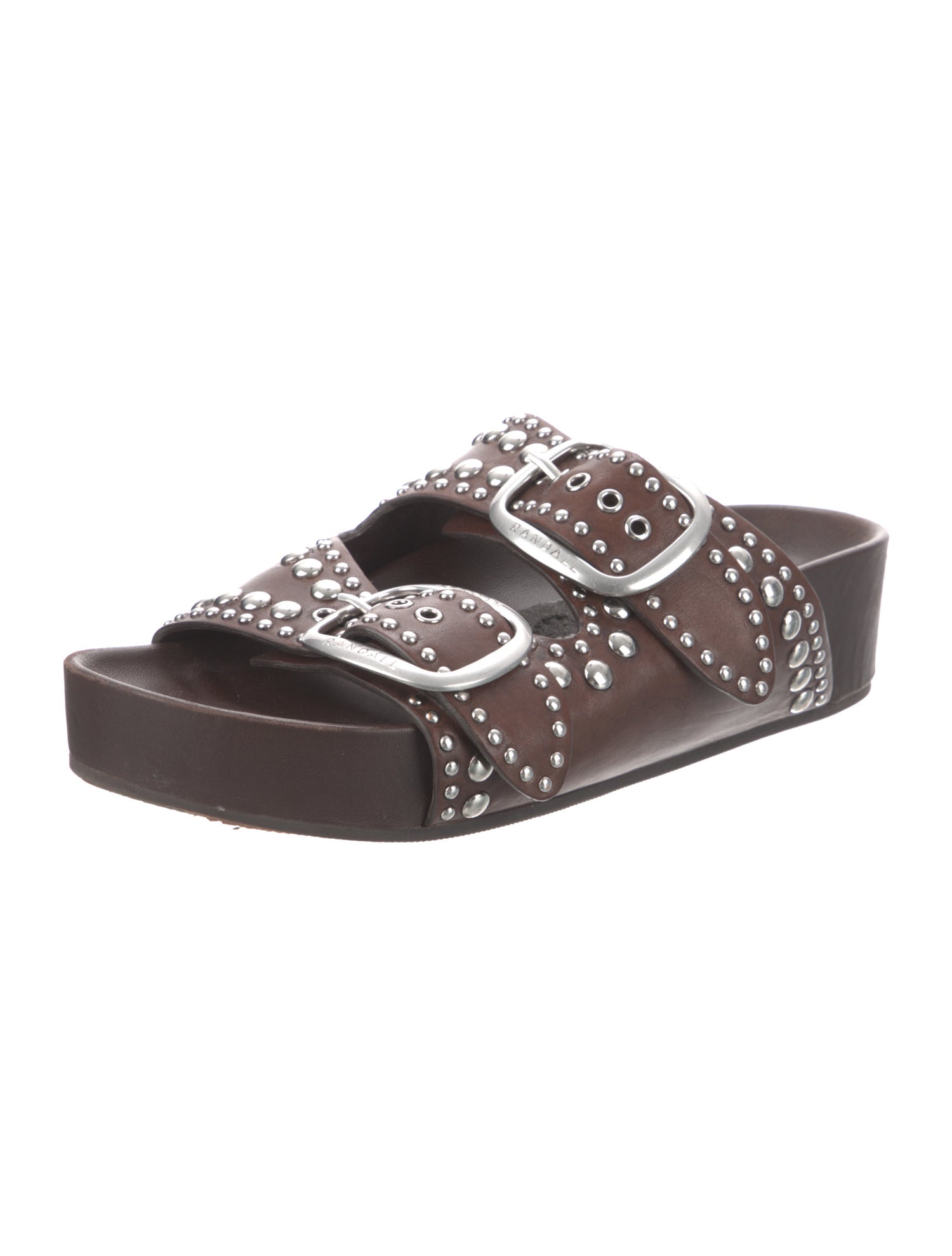 Loeffler Randall Suede Studded Accents Slides