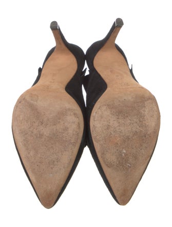 Loeffler Randall Suede Ruffle Embellishment Mules