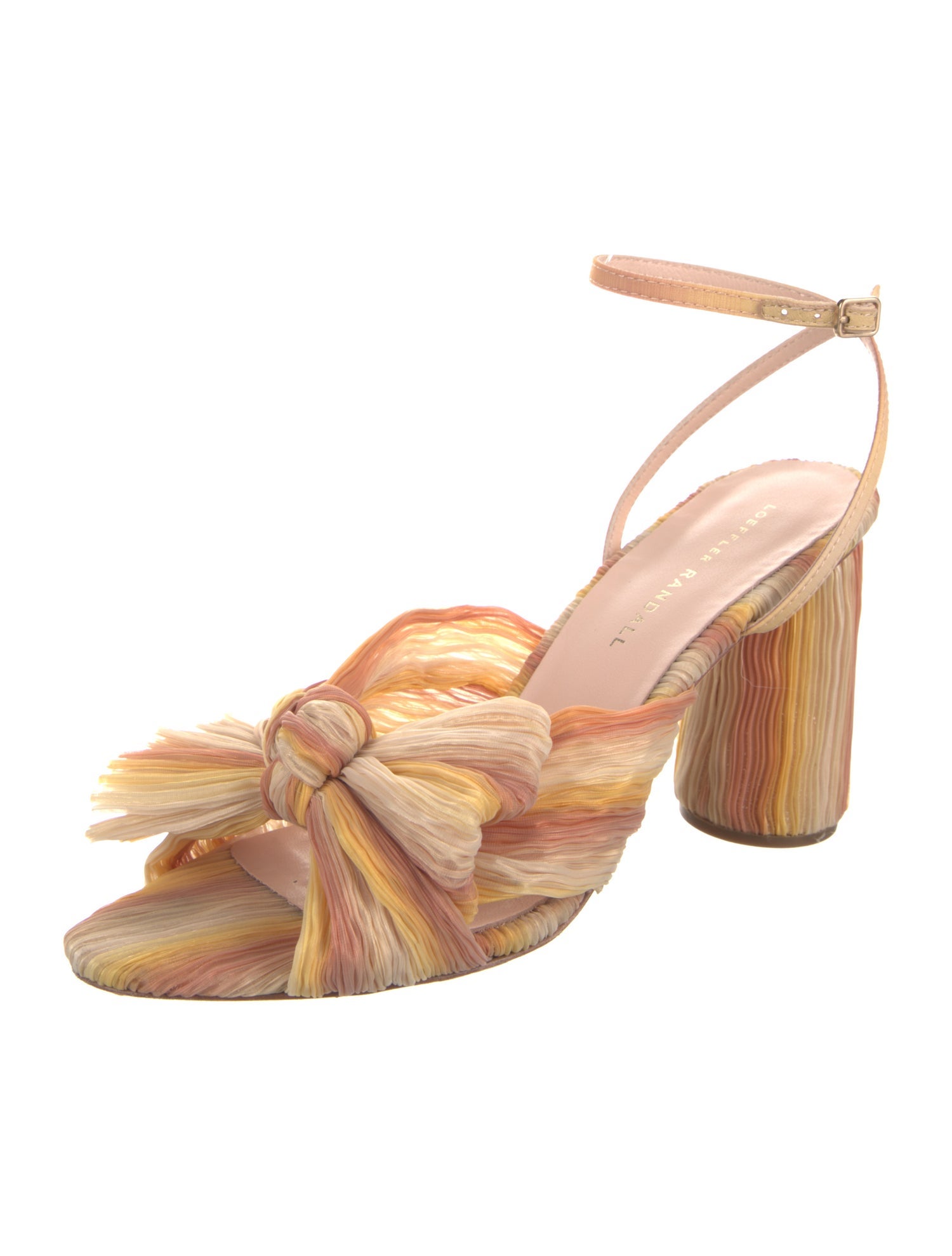 Loeffler Randall Striped Bow Accents Sandals