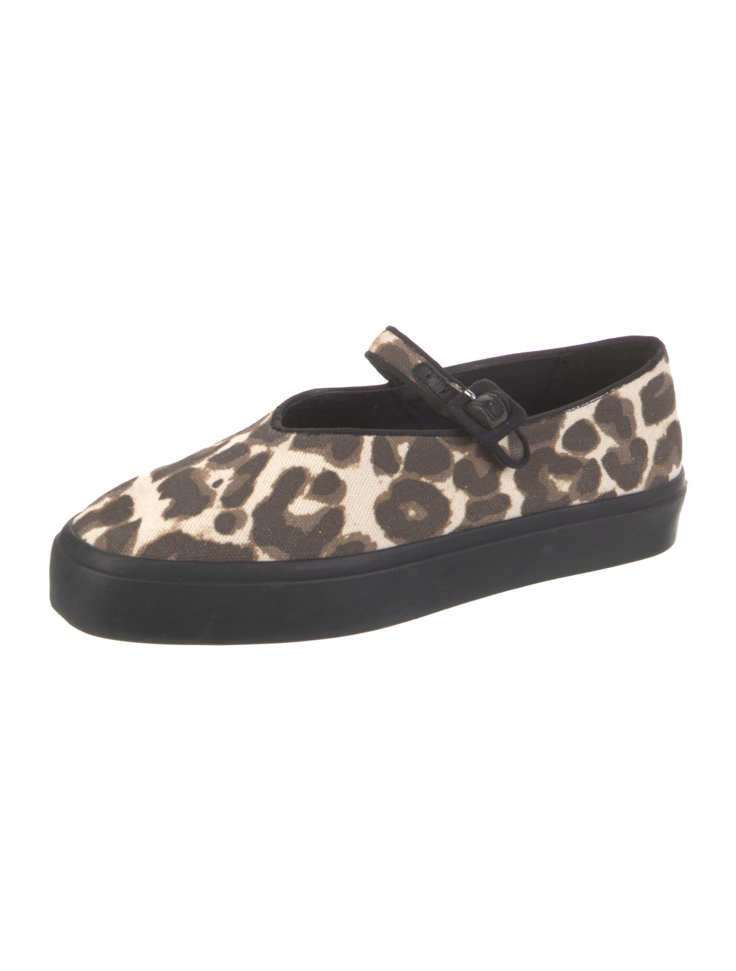 Loeffler Randall Canvas Animal Print Mary Jane Flats