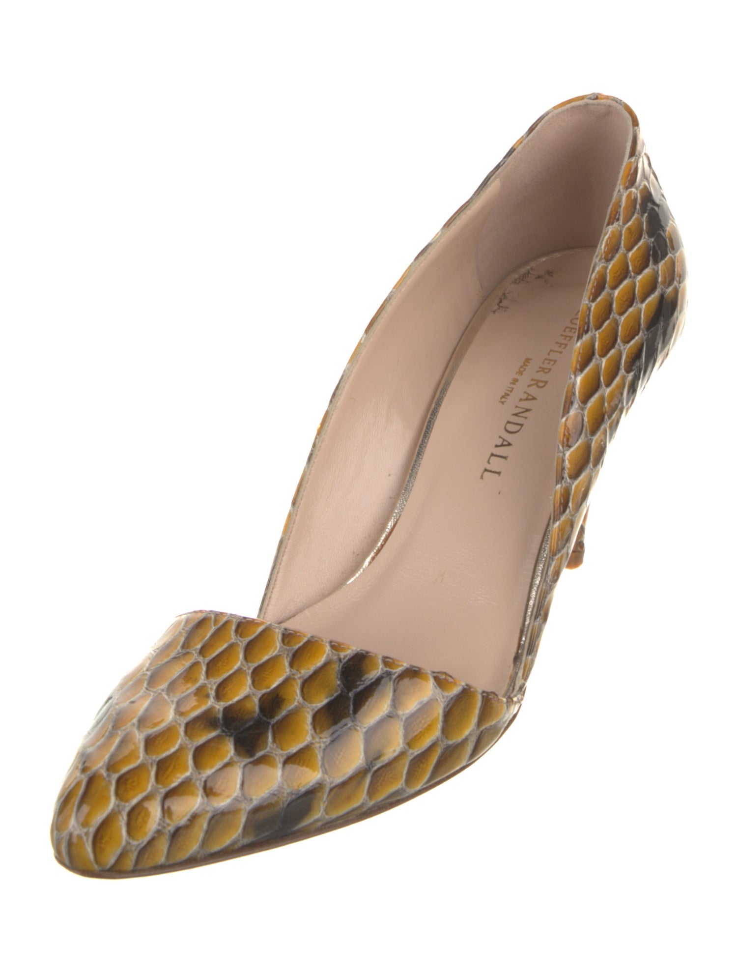 Loeffler Randall Patent Leather Animal Print D'Orsay Pumps
