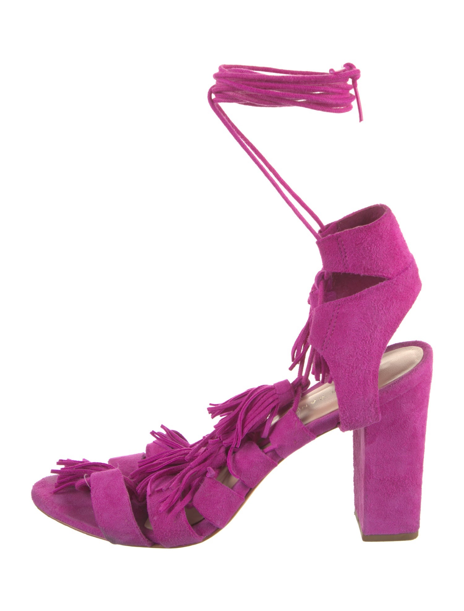 Loeffler Randall Suede Tassel Accents Gladiator Sandals