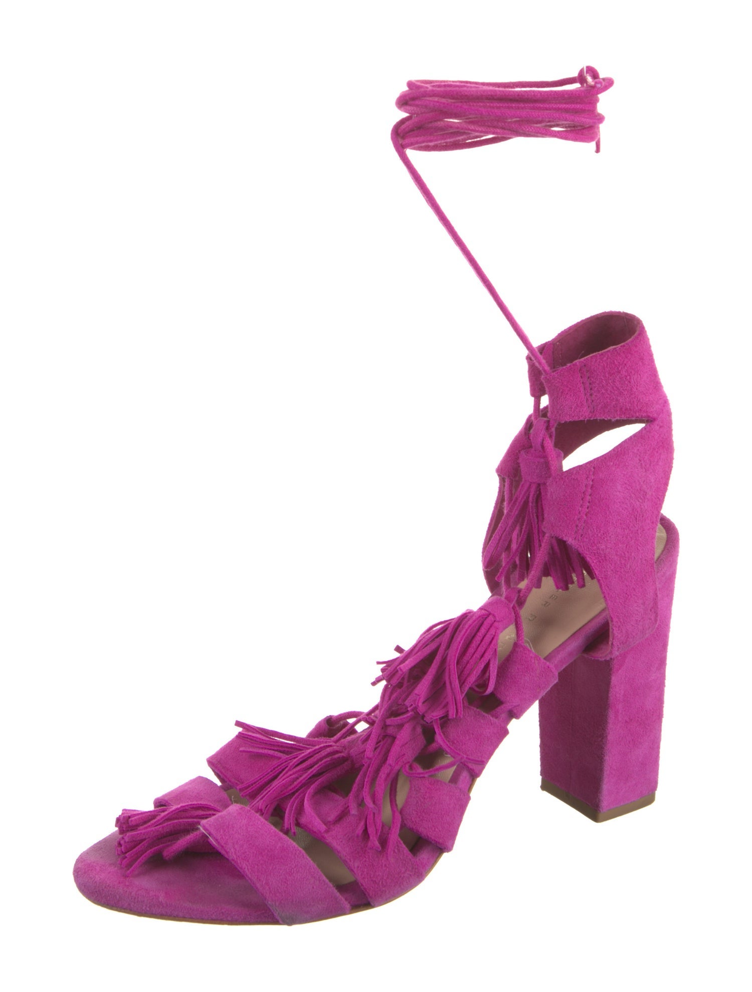 Loeffler Randall Suede Tassel Accents Gladiator Sandals