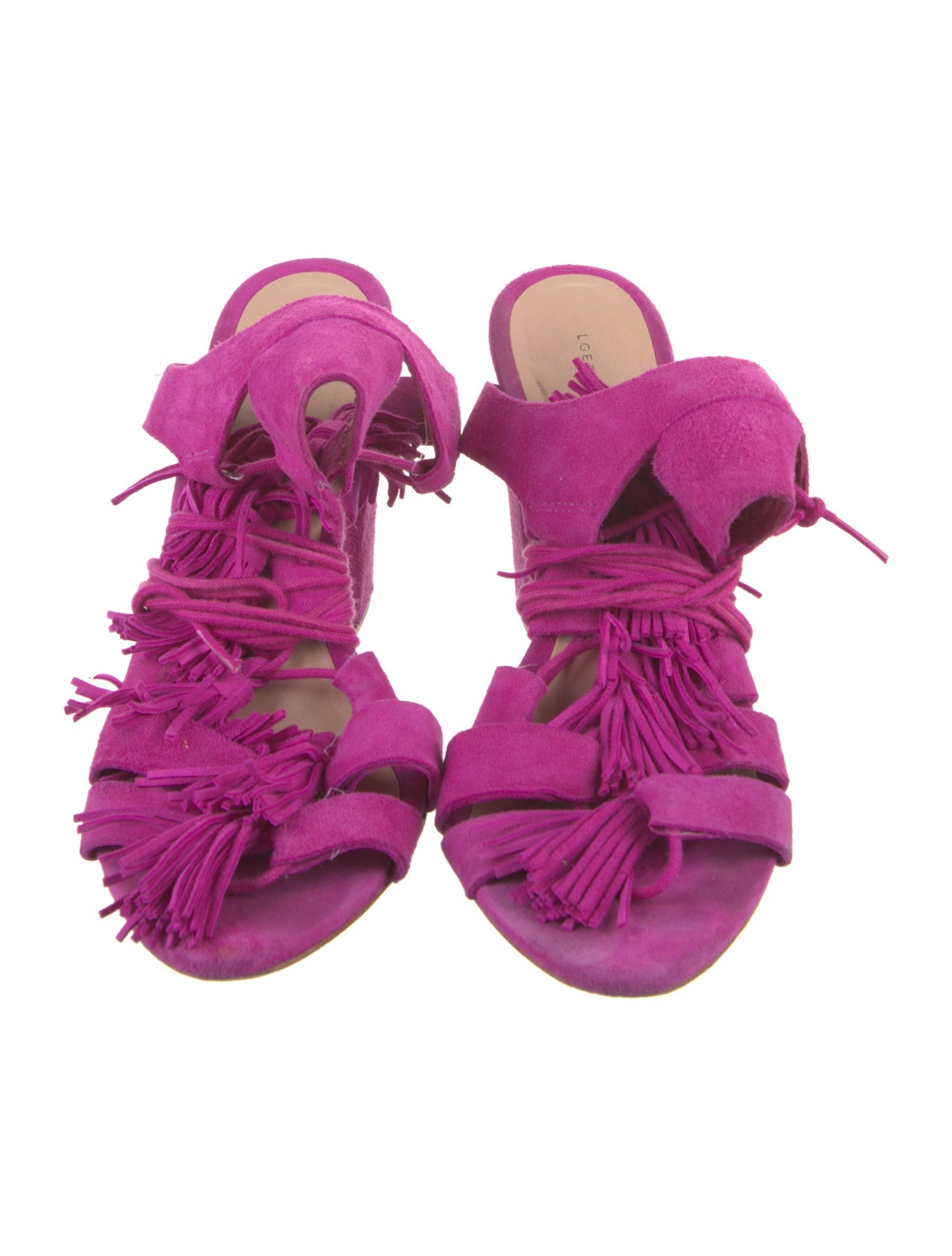 Loeffler Randall Suede Tassel Accents Gladiator Sandals