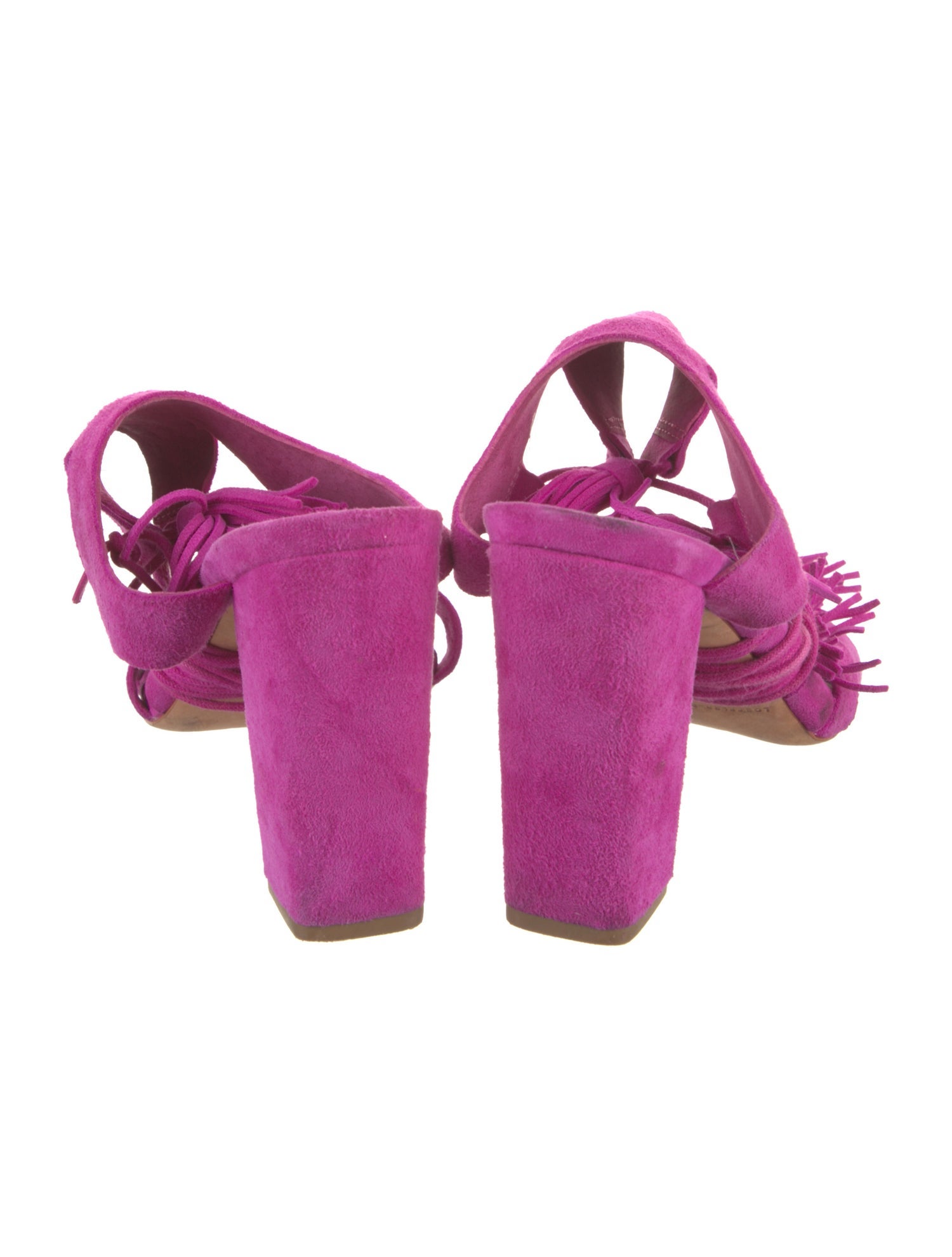 Loeffler Randall Suede Tassel Accents Gladiator Sandals