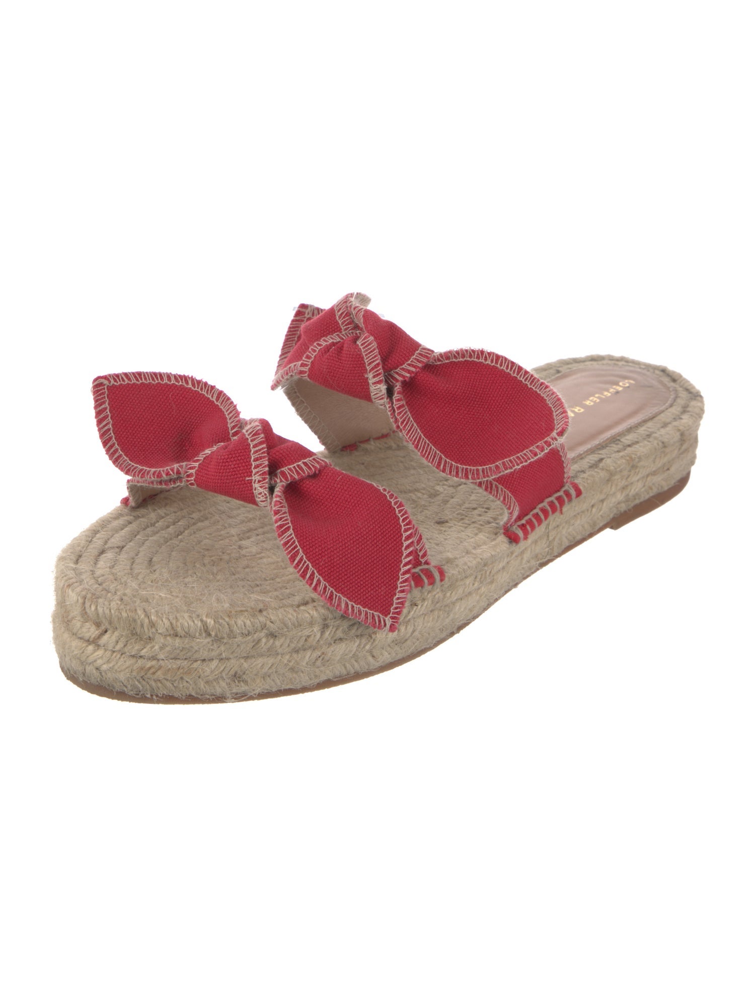 Loeffler Randall Canvas Bow Accents Slippers