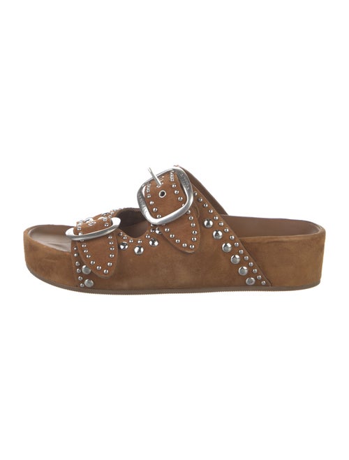 Loeffler Randall Suede Studded Accents Slides