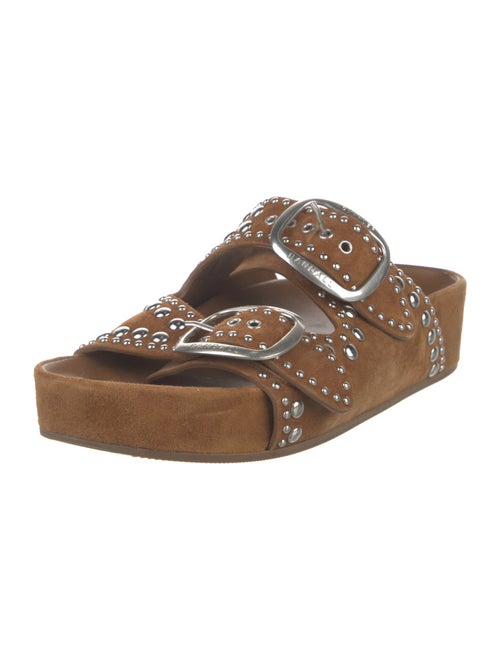 Loeffler Randall Suede Studded Accents Slides