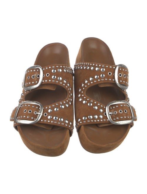 Loeffler Randall Suede Studded Accents Slides