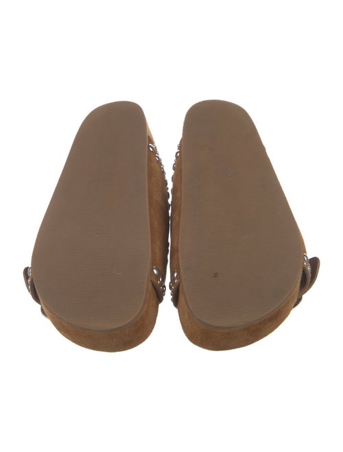 Loeffler Randall Suede Studded Accents Slides