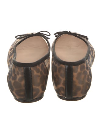 Loeffler Randall Mesh Animal Print Ballet Flats