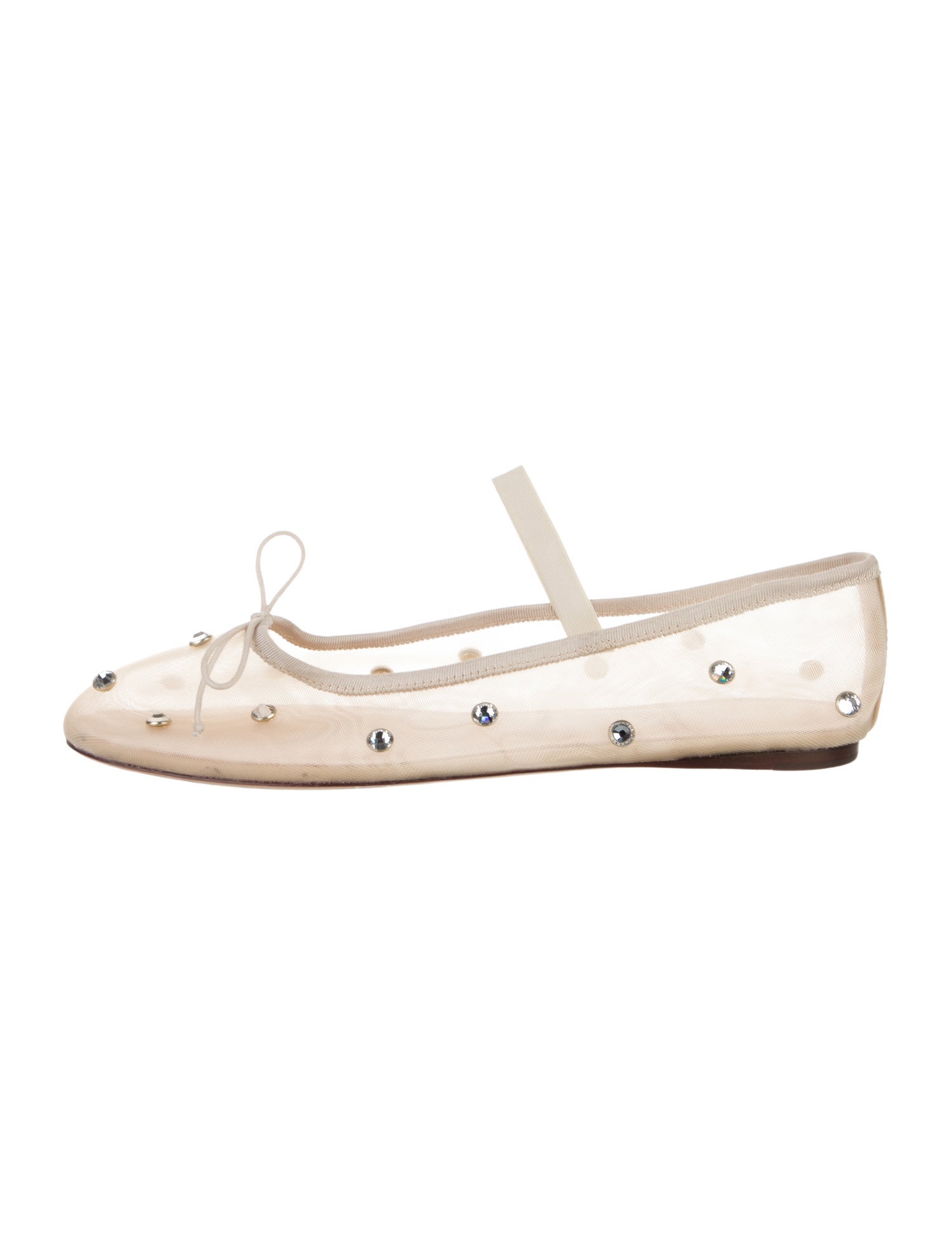 Loeffler Randall Mesh Bow Accents Ballet Flats