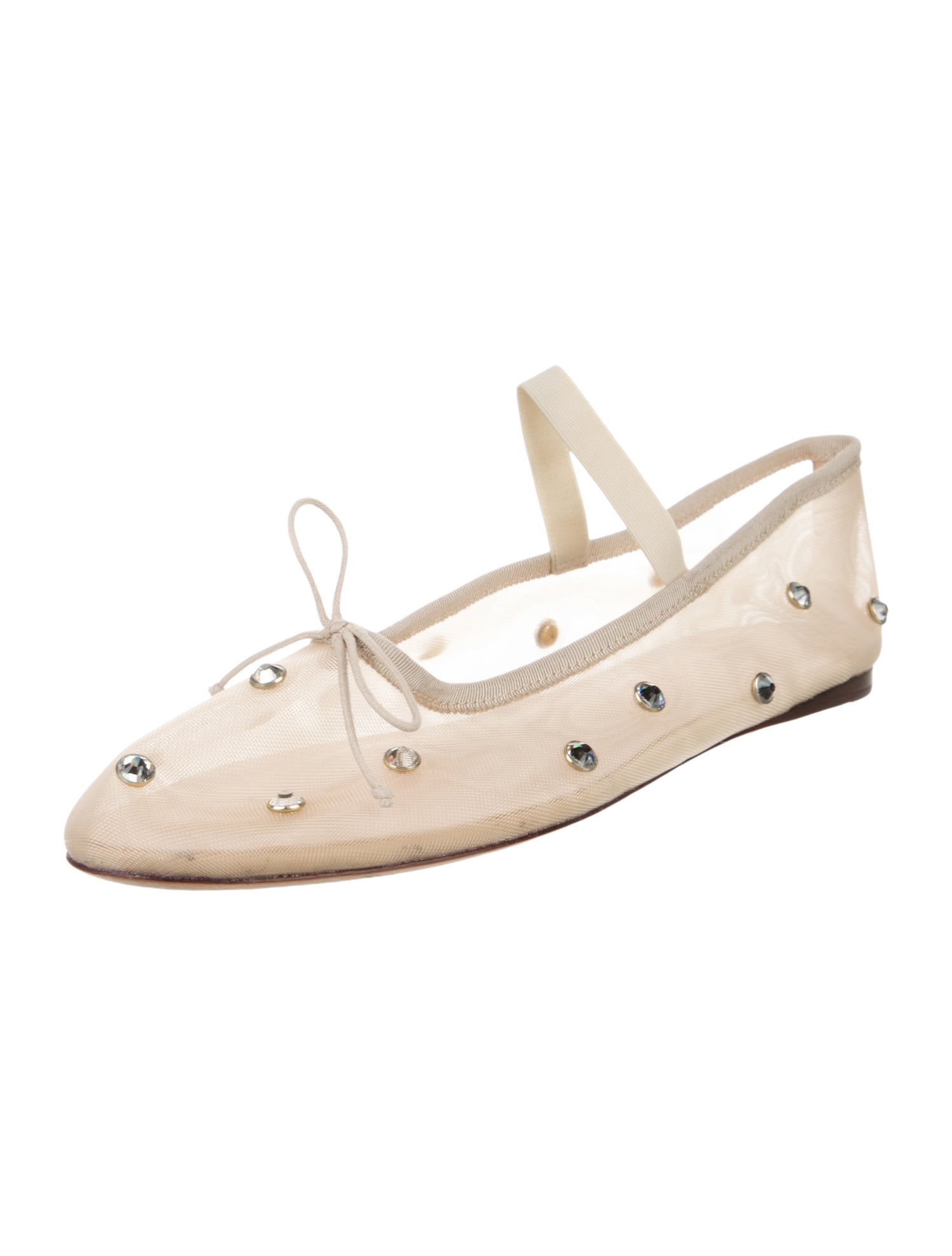 Loeffler Randall Mesh Bow Accents Ballet Flats