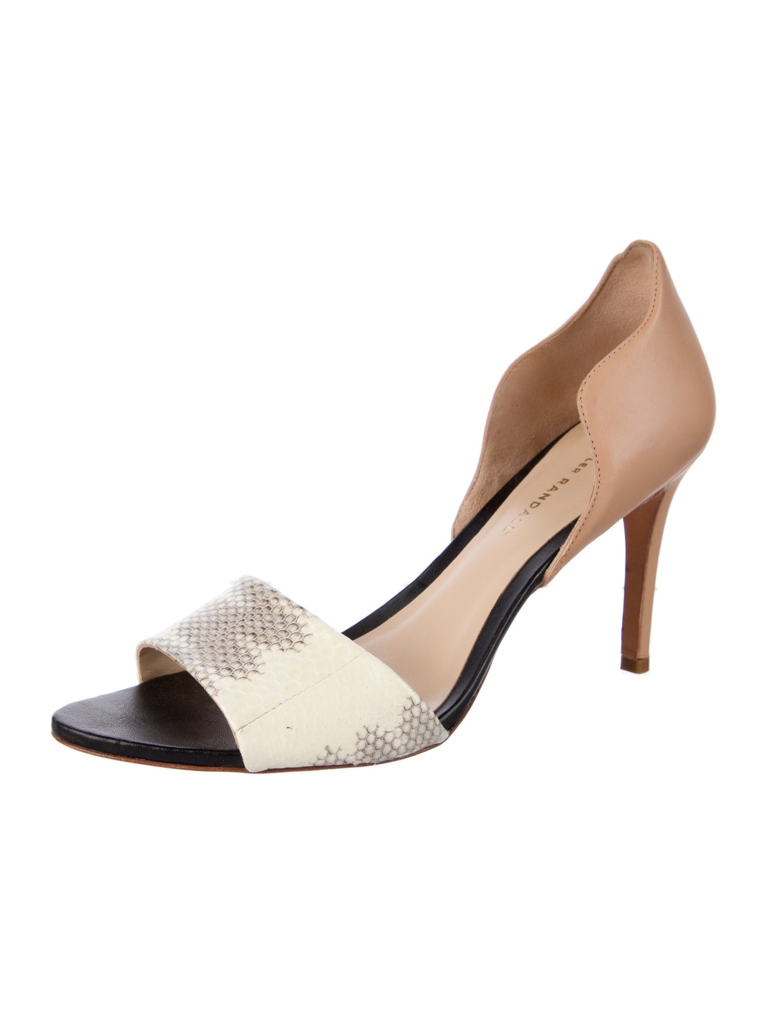 Loeffler Randall Leather Animal Print Sandals