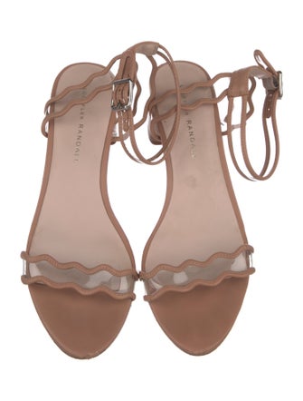 Loeffler Randall Leather Scalloped Accent Sandals