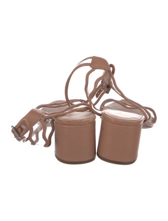 Loeffler Randall Leather Scalloped Accent Sandals