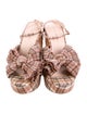 Loeffler Randall Plaid Print Pleated Accents Sandals