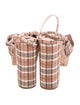Loeffler Randall Plaid Print Pleated Accents Sandals
