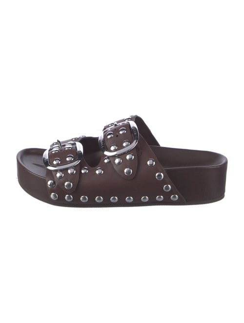 Loeffler Randall Leather Studded Accents Slides