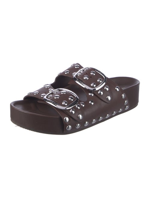 Loeffler Randall Leather Studded Accents Slides
