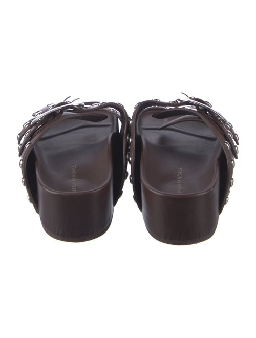 Loeffler Randall Leather Studded Accents Slides