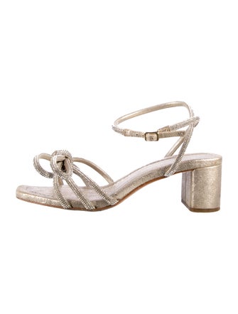 Loeffler Randall Leather Bow Accents Sandals