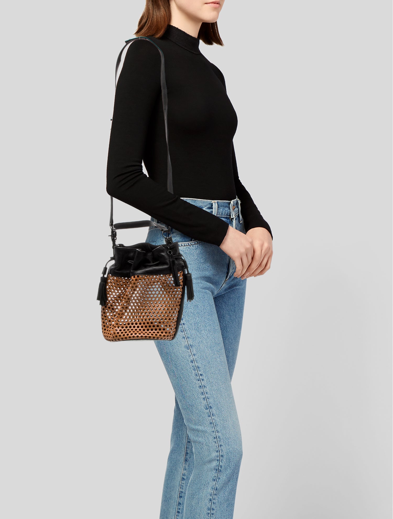 Loeffler Randall Leather Bucket Bag