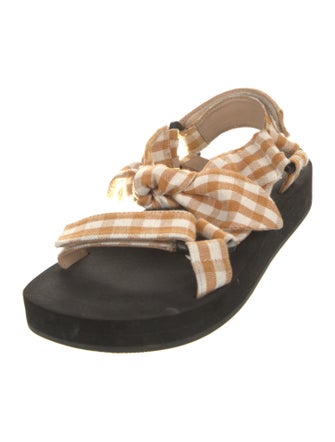 Loeffler Randall Canvas Plaid Print Sandals