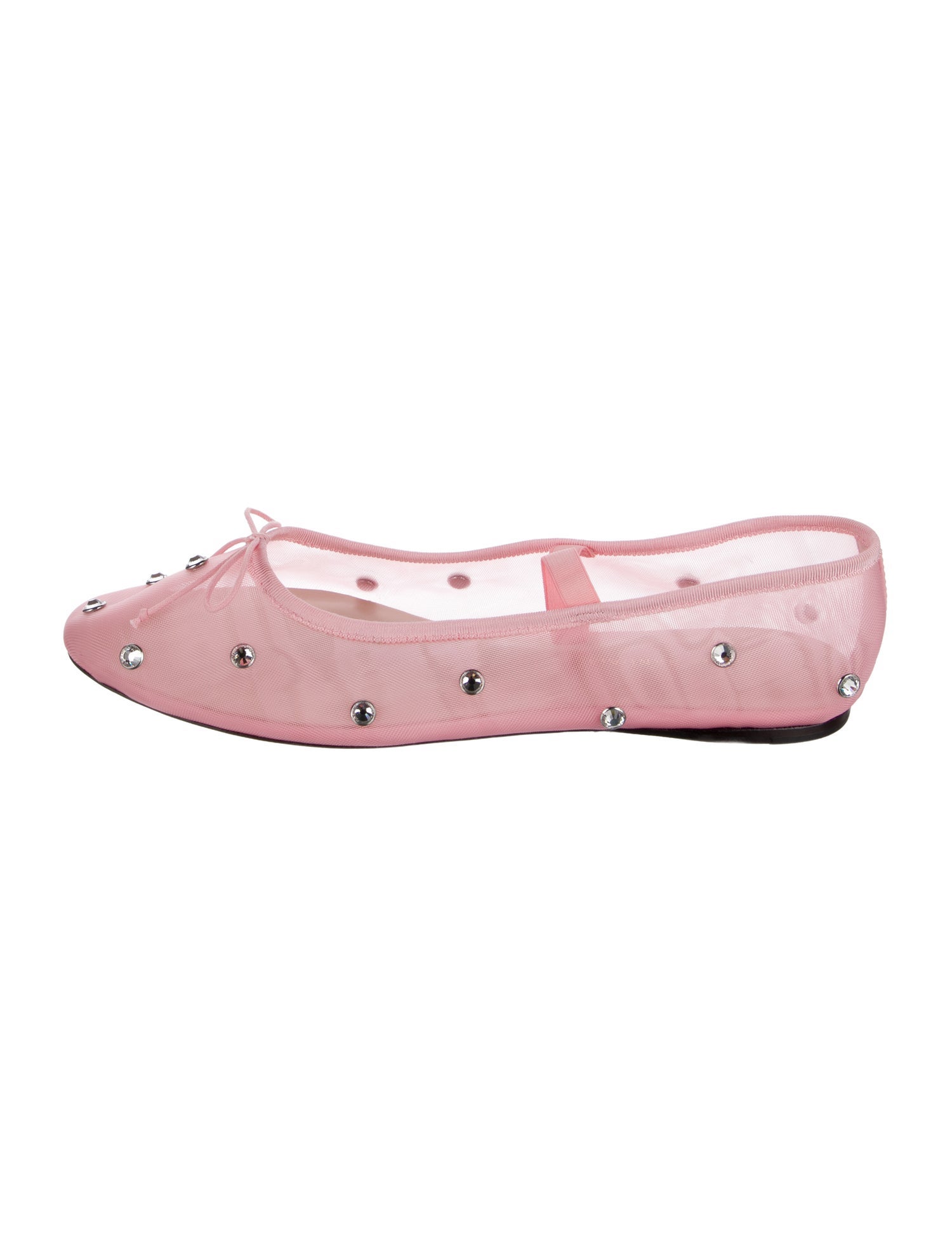 Loeffler Randall Mesh Bow Accents Ballet Flats