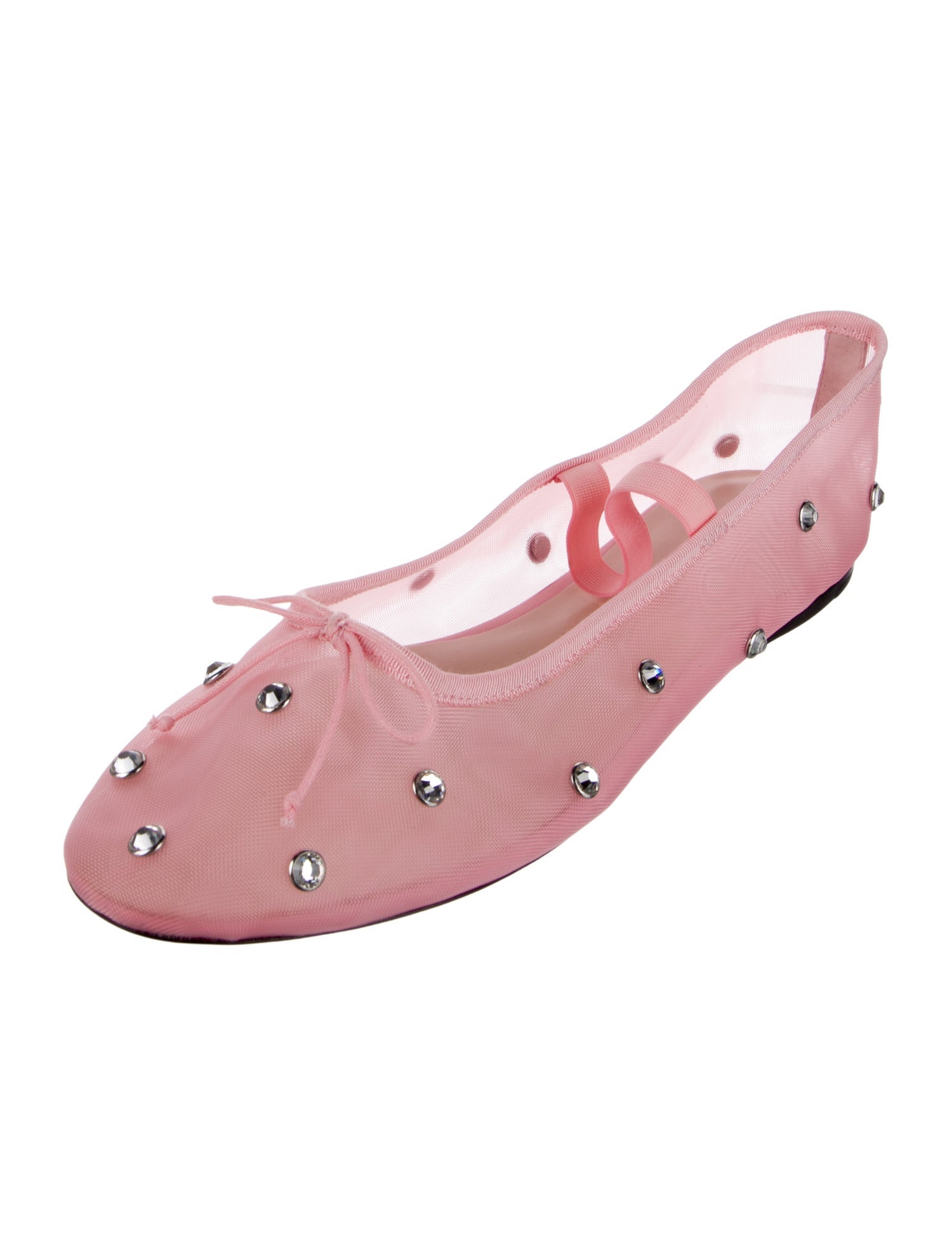 Loeffler Randall Mesh Bow Accents Ballet Flats