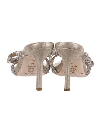 Loeffler Randall Leather Bow Accents Slides