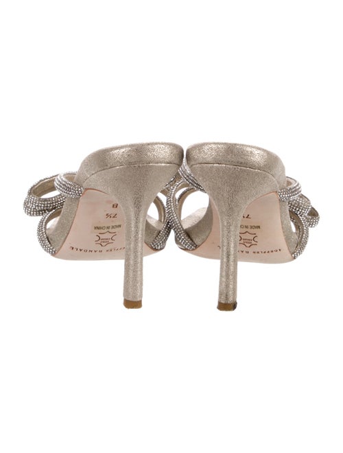 Loeffler Randall Leather Bow Accents Slides