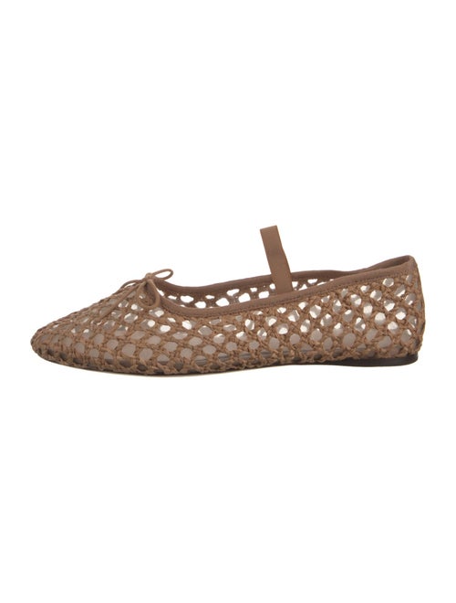 Loeffler Randall Raffia Mesh Accents Mary Jane Flats