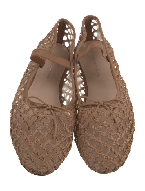 Loeffler Randall Raffia Mesh Accents Mary Jane Flats