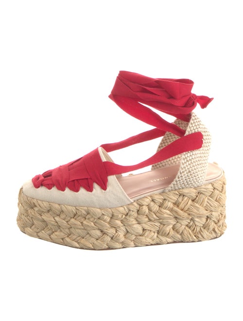 Loeffler Randall Canvas Colorblock Pattern Slingback Pumps