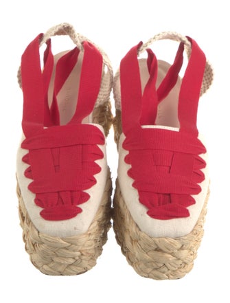 Loeffler Randall Canvas Colorblock Pattern Slingback Pumps