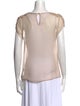 Loeffler Randall Silk Bateau Neckline Blouse