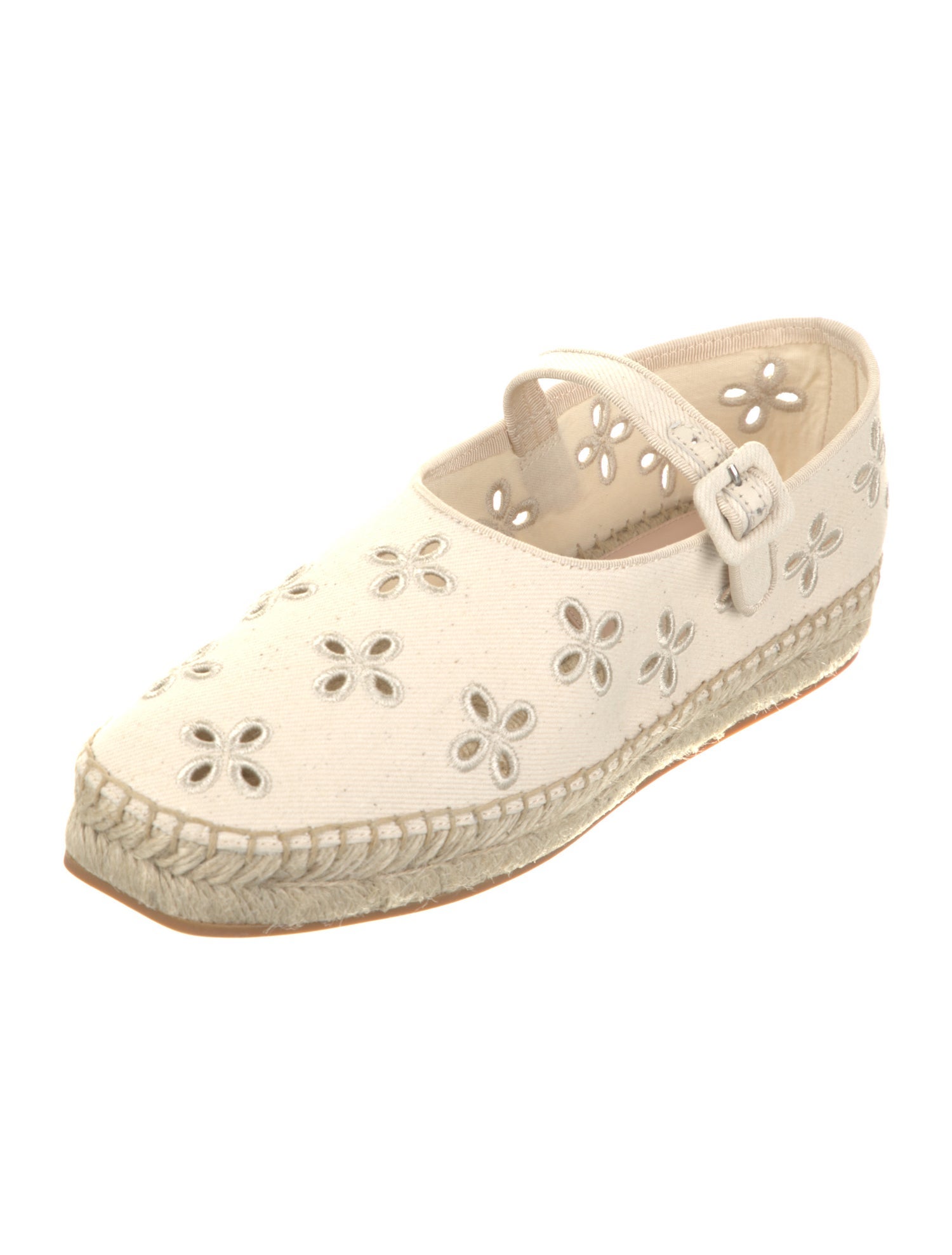 Loeffler Randall Canvas Whipstitch Trim Espadrilles