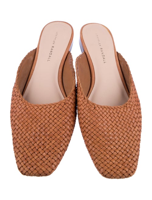 Loeffler Randall Leather Animal Print Mules