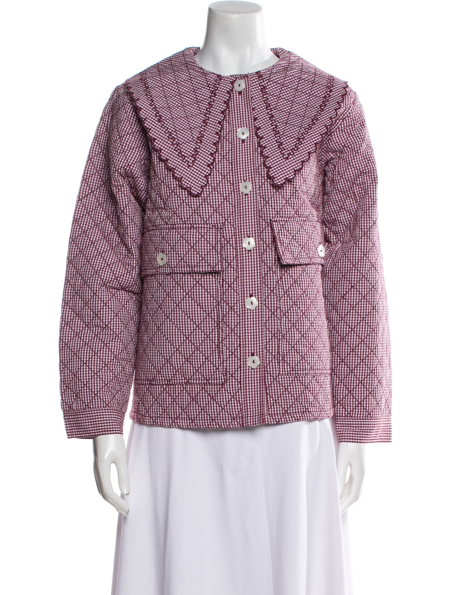 Loeffler Randall Plaid Print Evening Jacket