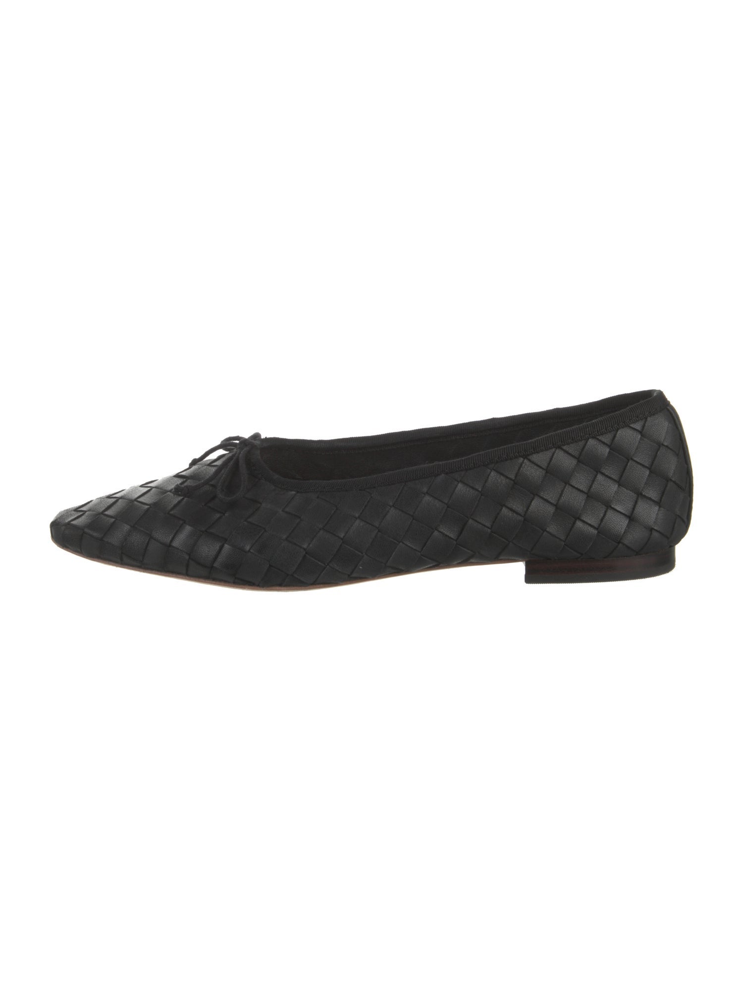 Loeffler Randall Leather Bow Accents Ballet Flats
