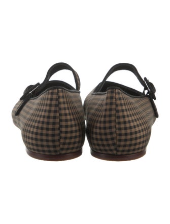 Loeffler Randall Plaid Print Mary Jane Flats