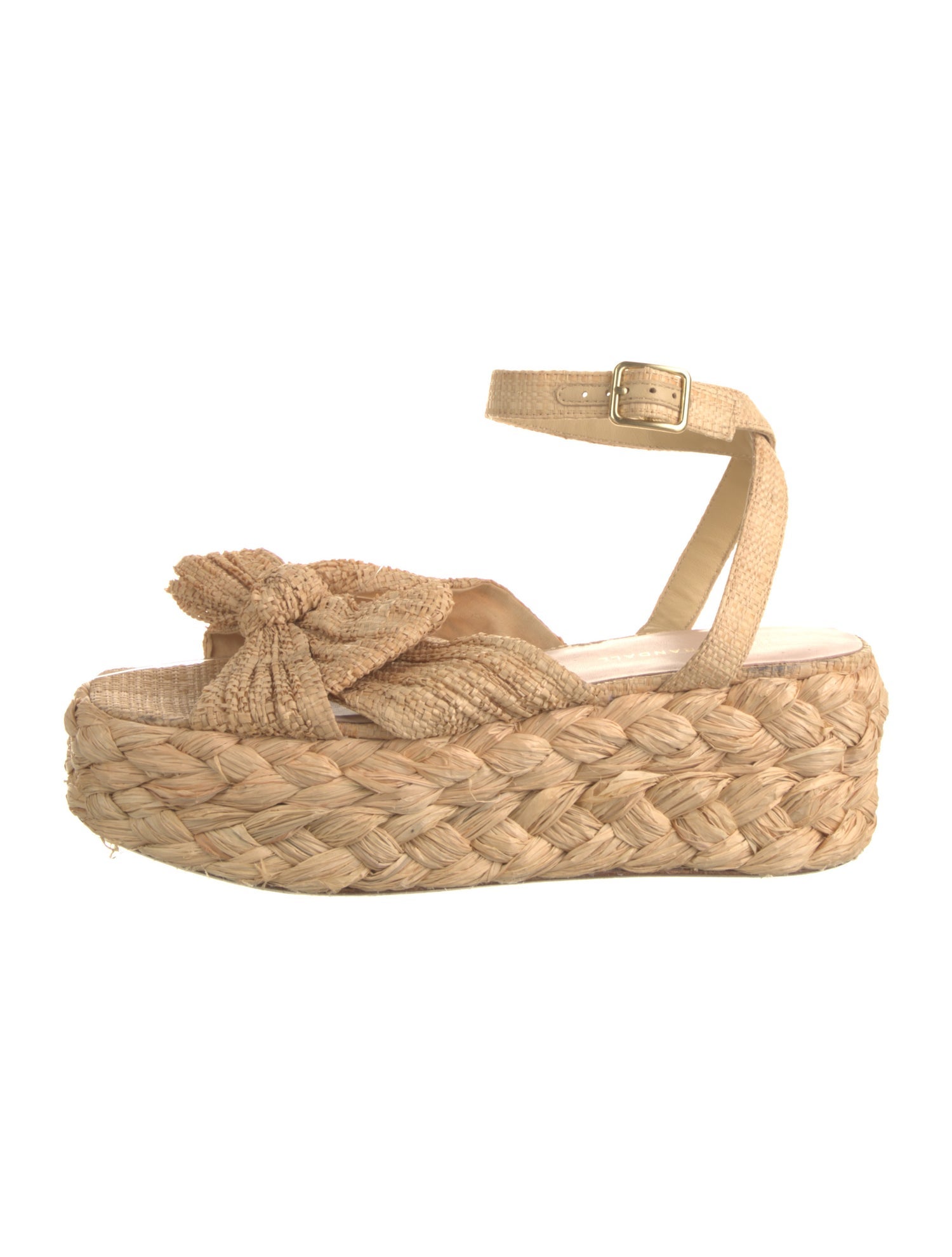 Loeffler Randall Raffia Bow Accents Espadrilles