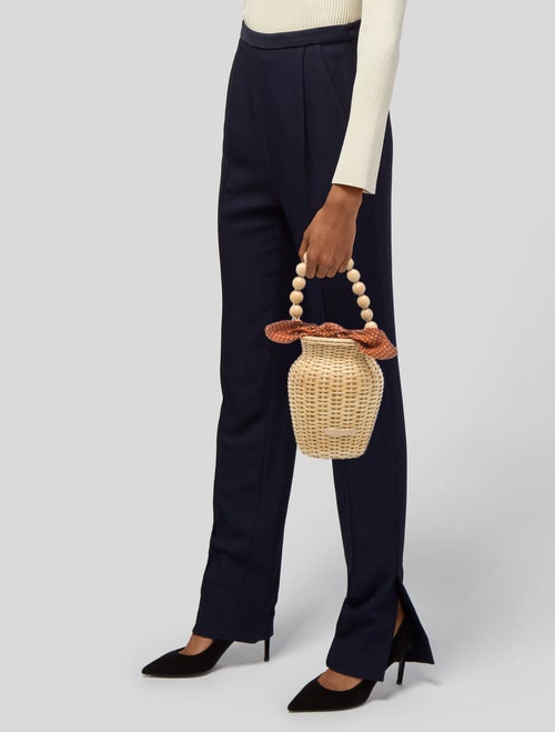Loeffler Randall Straw Bucket Bag