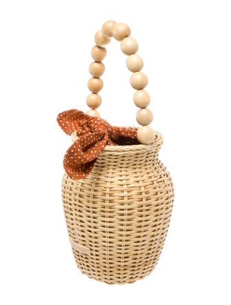 Loeffler Randall Straw Bucket Bag