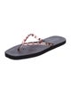Loeffler Randall Rubber Animal Print Flip Flops